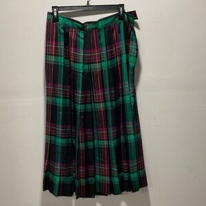 Liz Claiborne Vibrant Plaid A-Line Skirt